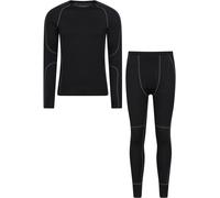Mountain Warehouse Asgard Mens Merino Top & Pant Set - Black - Black - Size: XS
