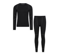 Mountain Warehouse 'Asgard' Mens Merino Top & Pant Set Quick Drying Walking Skiing Activewear Black - Size X-Large