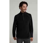 Mountain Warehouse Ashbourne Mens Fleece - Microfleece Sweater, Antipill Midlayer, Warm Top - Best for Spring Summer, Camping, Trekking, Hiking Black M