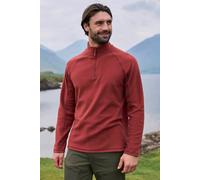 Mountain Warehouse Ashbourne Mens Fleece - Microfleece Sweater, Antipill Midlayer, Warm Top - Best for Spring Summer, Camping, Trekking, Hiking Burgundy L