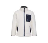 Mountain Warehouse Atlas Kids Zip Borg Fleece - Warm & Cosy Sweathshirt with Front Pockets, Boys & Girls - Best for Spring Summer, Camping, Outdoors, Travelling & Hiking Beige Kids Size 9-10 Years