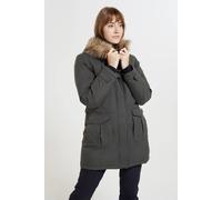 Mountain Warehouse Aurora Womens Down Jacket - Waterproof & Breathable Ladies Puffer Coat with Taped Seams & Down Proof Lining - For Spring Summer, Camping Khaki Women's Size 12