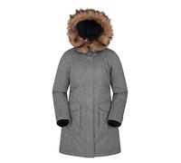 Mountain Warehouse Aurora Womens Down Jacket - Waterproof & Breathable Ladies Puffer Coat with Taped Seams & Down Proof Lining - For Spring Summer, Camping Grey Women's Size 18