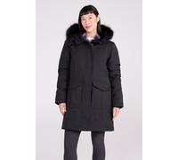 Mountain Warehouse 'Aurora' Womens Down Jacket Waterproof Faux Fur Hood Warm Full Zip Winter Coat Black Polyamide - Size 22 UK