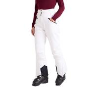 Mountain Warehouse Avalanche Womens High-Waisted Ski Pants - Slim Fit, Stylish Salopettes, Warm Ski Suit, Winter Snow Trousers - Ideal for Snowboarding, Sledges, Skiing White Women's Size 12