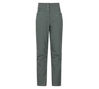 Mountain Warehouse Avalanche Womens High-Waisted Ski Pants - Slim Fit, Stylish Salopettes, Warm Ski Suit, Winter Snow Trousers - Ideal for Snowboarding, Sledges, Skiing Khaki Women's Size 14