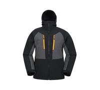 Mountain Warehouse Axis Extreme Mens Softshell Ski Jacket - Padded Water-Resistant Coat with Detachable Snowskirt & Softshell Outer - Winter Skiing, Sports & Outdoors Black 3XL
