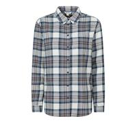 Mountain Warehouse Balsam Brushed Longline Flannel Long Sleeve Womens Shirt - Breathable Checked Shirt, Antipill, Lightweight Ladies Top, Warm -Clothing for Cold Weather Blue Women's Size 8
