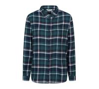 Mountain Warehouse Balsam Brushed Longline Flannel Long Sleeve Womens Shirt - Breathable Checked Shirt, Antipill, Lightweight Ladies Top, Warm -Clothing for Cold Weather Teal Women's Size 16