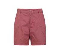 Mountain Warehouse Bayside Womens Shorts - Lightweight Ladies Short Pants with UPF 50+ & Lots of Pockets - Spring Summer, Beach, Walking, Hiking & Outdoors Dark Pink (Organic) Women's Size 16