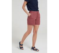 Mountain Warehouse Bayside Womens Shorts - Lightweight Ladies Short Pants with UPF 50+ & Lots of Pockets - Spring Summer, Beach, Walking, Hiking & Outdoors Dark Pink (Organic) Women's Size 12