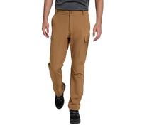 Mountain Warehouse Beacon Men's Fleece Lined Softshell Trousers - Water-Resistant Trousers with Lots of Pockets & Elastic Waistband - Autumn Winter Walking, Outdoors Tan Men's W36