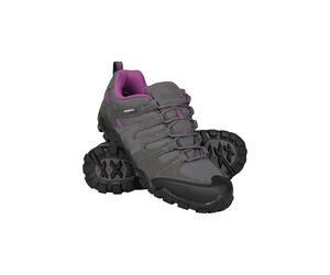 Mountain Warehouse Belfour Womens Walking Shoes - Lightweight Hiking Shoes, Breathable, Lace Up Trainers - for Spring Summer, Trekking, Gym & Running Grey Adult Shoe Size 8