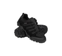 Mountain Warehouse 'Belfour' Womens Walking Shoes with Rubber Outsole Everyday Hiking Sneakers Black Leather - Size UK 6