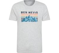Mountain Warehouse Ben Nevis Mens Graphic Short Sleeved T-Shirt - Grey