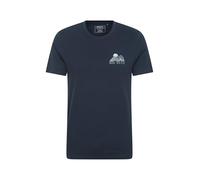 Mountain Warehouse Ben Nevis Mens Graphic Short-Sleeved T-Shirt - UV Protect Max, Cotton, Lightweight - Spring Summer, Hikes & Outdoors Navy XL