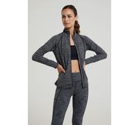 Mountain Warehouse Bend & Stretch Womens Full-Zip Midlayer - Black - Black - Size: 22