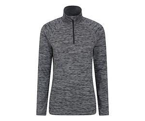 Mountain Warehouse Bend & Stretch Womens Midlayer Jacket - Half Zip, Breathable, Stretchy, High Wicking Sweatshirt - Autumn, Winter, Running & Gym Black (Half Zip) Women's Size 14
