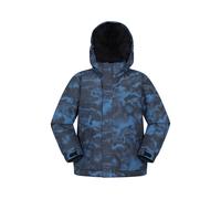 Mountain Warehouse Berg Kids Printed Snow Jacket - Dark Blue