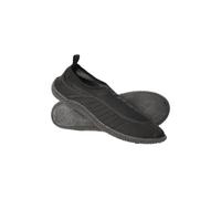 Mountain Warehouse 'Bermuda' Mens Aqua Shoe with Mesh Panel Slip On Summer Beach Sandals Black Textile - Size UK 8