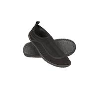 Mountain Warehouse 'Bermuda' Womens Aqua Shoe with Top Mesh Panel Slip On Summer Beach Sandals Black Textile - Size UK 4