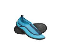 Mountain Warehouse 'Bermuda' Womens Aqua Shoe with Top Mesh Panel Slip On Summer Beach Sandals Dark Blue Textile - Size UK 8