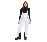 Mountain Warehouse Bib Front Womens Recco Thermal Lined Ski Pants - Water-Resistant Windproof Trousers with Snow Gaiters - Winter Skiing, Sports, Walking White Women's Size 14