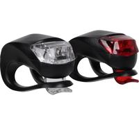 Mountain Warehouse 2 Pack Durable Lightweight Flexible Splashproof Bright Led Bike Light In Black Black One Size