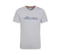 Mountain Warehouse Bike Mens Tee - Cotton T-Shirt, Lightweight Top, Breathable, Relaxed Fit - for Summer, Cycling, Outdoors & Triathlons Grey M