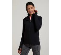 Mountain Warehouse 'blackout' Full Zip Active Midlayer Jacket Stretchy Quick Wick Jumper Black 10