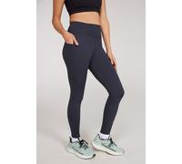 Mountain Warehouse 'Blackout' High Waisted Leggings Womens Stretchy Sweat Wicking Tights Dark Grey Polyamide - Size 4 UK