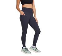 Mountain Warehouse Blackout Womens High Waisted Leggings - Stretchable Ladies Tights, Lightweight Workout Pants, High Wicking Trousers - Spring Summer, Gym, Sports Dark Grey Women's Size 14