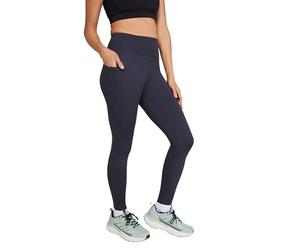 Mountain Warehouse Blackout Womens High Waisted Leggings - Stretchable Ladies Tights, Lightweight Workout Pants, High Wicking Trousers - Spring Summer, Gym, Sports Dark Grey Women's Size 14