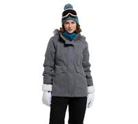 Mountain Warehouse Blizzard Womens Textured Ski Jacket - Waterproof, Breathable, Faux Fur - for Winter Snowboarding, Skiing