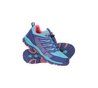 Mountain Warehouse Bolt Kids Active Waterproof Shoes - Rainproof IsoDry Sneakers with Mesh Upper, EVA Cushion, for Boys & Girls - Best for Autumn, Walking & Outdoors Bright Blue Kids Shoe Size 13