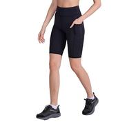 Mountain Warehouse Bounce Womens Leggings Shorts - Breathable, Ultimate Opacity, Quick Wicking, Fast Dry Yoga Pants - for Summer, Gym, Outdoors & Hiking Jet Black Women's Size 8