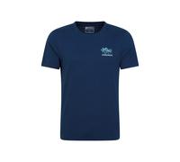 Mountain Warehouse Bournemouth Mens T-Shirt Cotton Breathable Everyday Summer Printed Tee Navy - Size 2XL