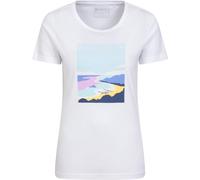 Mountain Warehouse Bournemouth Printed Womens T-Shirt - White - White - Size: 16
