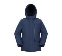 Mountain Warehouse Boys 'Noah' Kids Borg Lined Jacket Ripstop Fabric Waterproof Comfy Coat Navy - Size 9-10Y