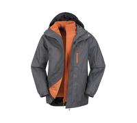 Mountain Warehouse Bracken Extreme Mens 3 in 1 Jacket | Adjustable & Lightweight Waterproof Rain Coat with Detachable Hood, Comfy Inner Fleece with Pockets, For Changeable Weather