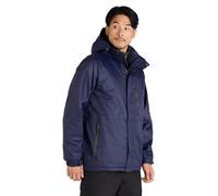 Mountain Warehouse Bracken Extreme Mens 3 in 1 Waterproof Jacket - Adjustable Mens Coat, Warm Rain Jacket, Headphone Compatible Outerwear - Spring Summer, Camping Indigo XL