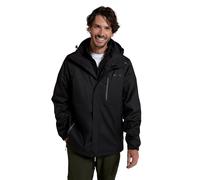 Mountain Warehouse Bracken Extreme Mens 3 in 1 Waterproof Jacket - Adjustable Mens Coat, Warm Rain Jacket, Headphone Compatible Outerwear - For Camping, Walking Jet Black 3XL