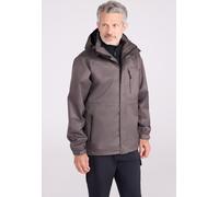 Mountain Warehouse Bracken Extreme Mens 3 in 1 Waterproof Jacket - Adjustable Mens Coat, Warm Rain Jacket, Headphone Compatible Outerwear - For Camping, Walking Medium Grey M