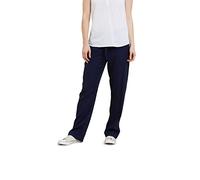 Mountain Warehouse Breeze Linen Blend Womens Trousers - Lightweight Ladies Summer Trousers, Drawstring Pants, Pockets, Easy Care - Best Clothing for Hiking, Outdoor Navy Women's Size 18