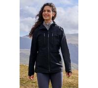 Mountain Warehouse 'breeze' Waterproof Lightweight Adjustable Hood Warm Full Zip Jacket In Black Black 8