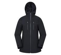 Mountain Warehouse Breeze Womens Waterproof Jacket - Lightweight Coat with Adjustable Hood & Lots Of Pockets - Spring Summer Wet Weather, Outdoors & Walking Black Women's Size 8