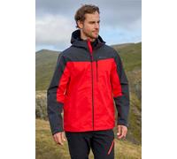 Mountain Warehouse 'Brisk Extreme' Mens Jacket with Multiple Pockets Mesh Lined Waterproof Coat Red - Size Large