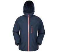 Mountain Warehouse Brisk Extreme Mens Waterproof Jacket - Adjustable Cuffs & Hood, Taped Seams Rain Coat, Breathable Jacket - Spring Summer, Travelling, Outdoors Navy XL