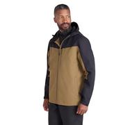 Mountain Warehouse Brisk Extreme Mens Waterproof Jacket - Adjustable Cuffs & Hood, Taped Seams Rain Coat, Breathable Jacket - For Spring Summer, Camping, Travelling & Outdoors Dark Khaki M