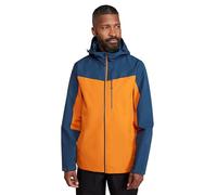 Mountain Warehouse Brisk Extreme Mens Waterproof Jacket - Adjustable Cuffs & Hood, Taped Seams Rain Coat, Breathable Jacket - For Spring Summer, Camping, Travelling & Outdoors Orange M